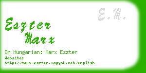 eszter marx business card